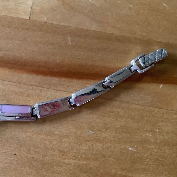 NWOT Sterling SILVER 925 MOTHER OF PEARL INLAID BRACELET SIZE 6.5 in​​ - Picture 5 of 9